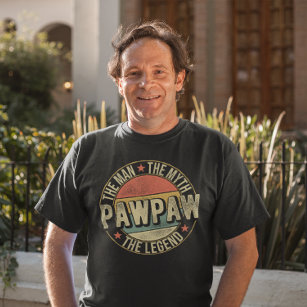 Camiseta PawPaw el hombre el mito el abuelo de la leyenda