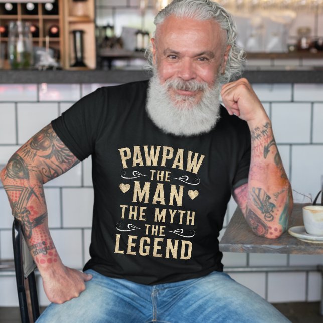 Camiseta PAWPAW | El hombre el mito el día del padre de la  (PawPaw The Man The Myth The Legend Dark T-shirt)