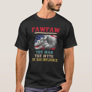 Camiseta Pawpaw El Hombre El Mito La Bandera De La Influenc