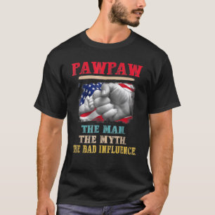 Camiseta Pawpaw El Hombre El Mito La Mala Bandera De Influe