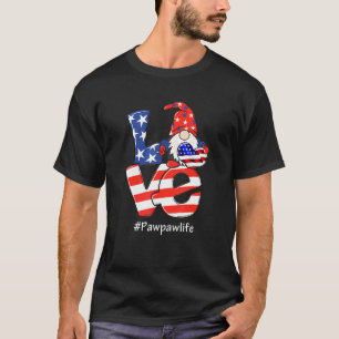 Camiseta Pawpaw Life 4 De Julio Amo Gnome Bandera Americana