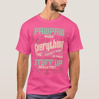 Camiseta Pawpaw Pawpaw s para hombres Pawpaw Lo Sabe Todo v