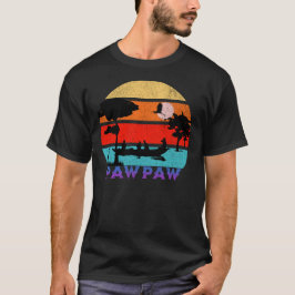 Camiseta Pawpaw Retro Sunset Ocean Grandfather