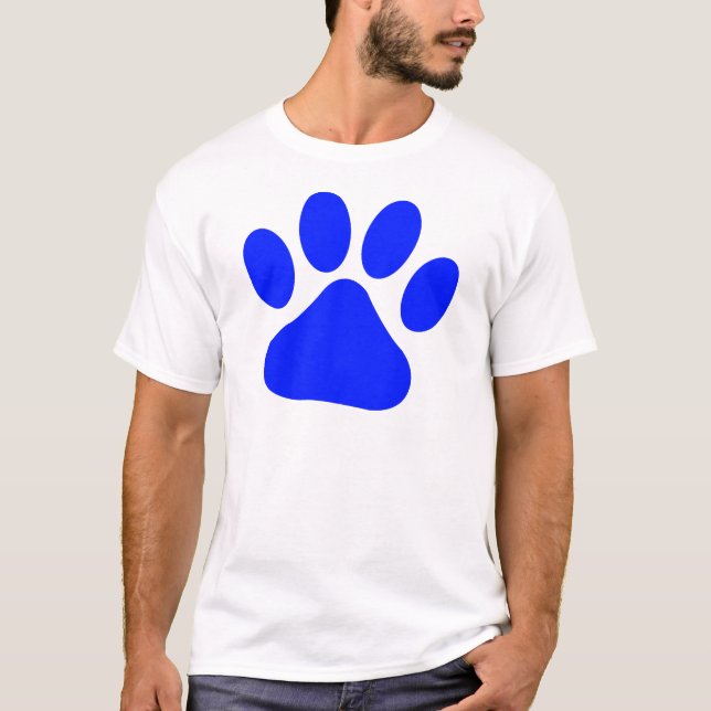 Camiseta Pawprint azul (Anverso)