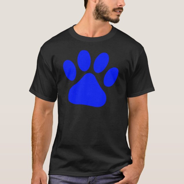 Camiseta Pawprint azul (Anverso)