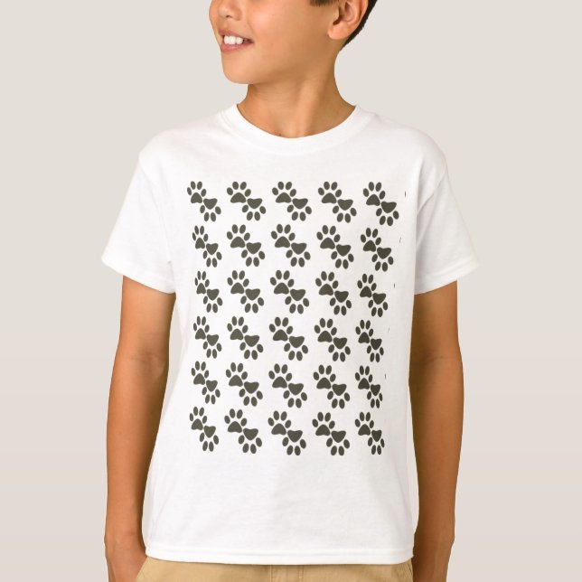 Camiseta Pawprints minúsculo (Anverso)