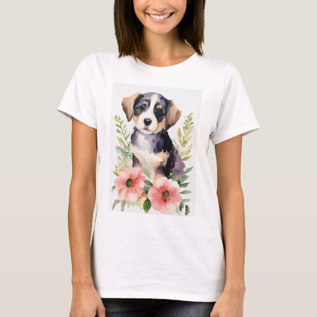 Camiseta "Paws Adorables: Tee de Amor Cachorro" (Anverso)