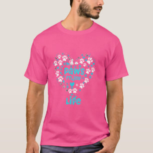 Camiseta Paws and Enjoy Life Dogs Animal Lover