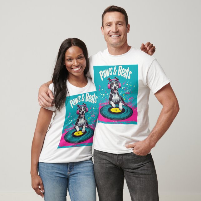 Camiseta Paws & Beats - Música de perros lúdica (Unisexo)