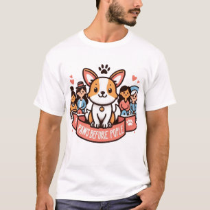 Camiseta Paws Before People Funny Dog Lover Tee gráfico