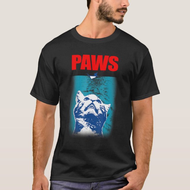 Camiseta Paws Cat and Mouse Parody Parody Cute Cat Present  (Anverso)