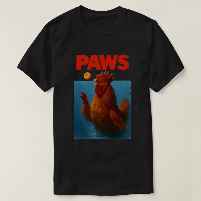Camiseta PAWS Chicken Meme Illustration for Animal Lovers (Diseño del anverso)