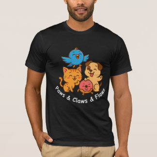 Camiseta Paws & Claws & Flaws – Cute Animal Trio T-Shirt