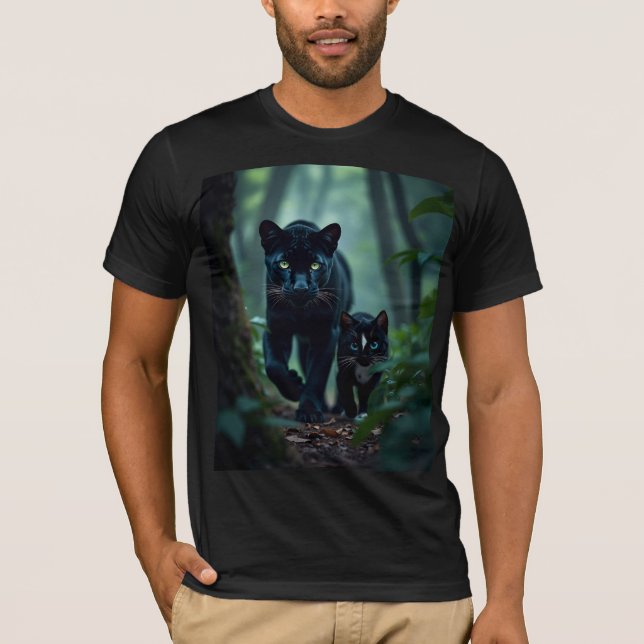 Camiseta Paws de medianoche: Panther Pal de Felini (Anverso)
