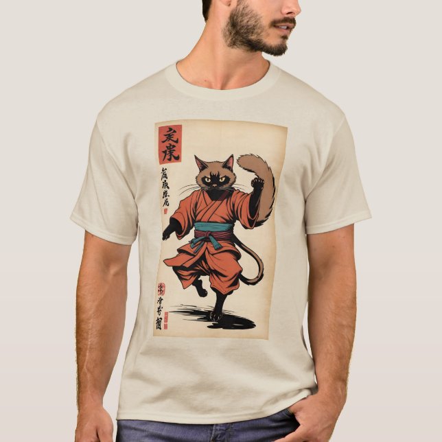 Camiseta Paws de Samurai: El Ronín Rojo (Anverso)