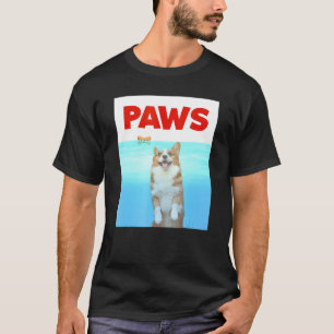 Camiseta Paws Dog Parody 80s Corgi Shark Funny Dog