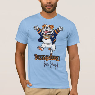 Camiseta Paws en el aire Arte divertido de bulldog