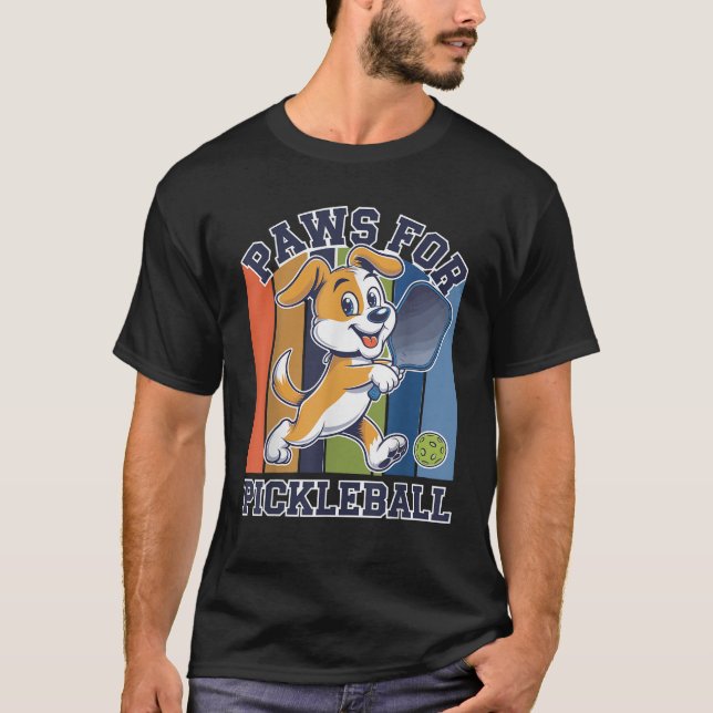 Camiseta Paws for Pickleball Funny Dog Pickleball Player Pe (Anverso)