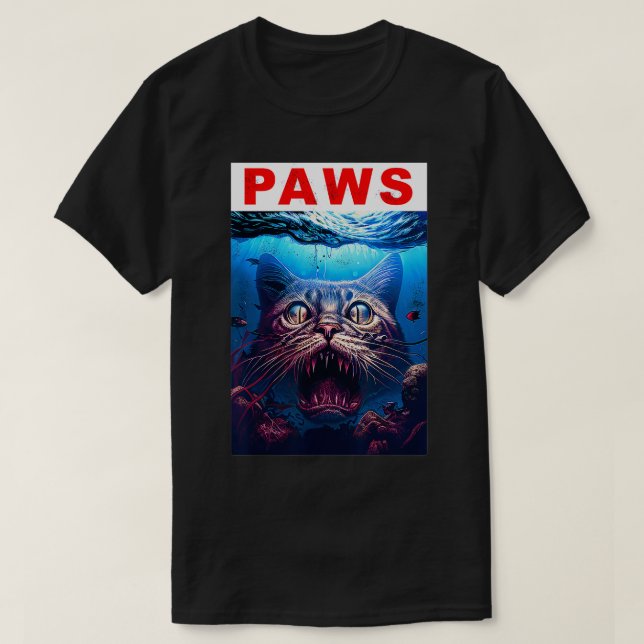 Camiseta Paws Funny Cat Kitten Tomcat Kitty Parody Cat Love (Diseño del anverso)