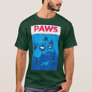 Camiseta PAWS Funny Cat Parody Hombres Mujeres 