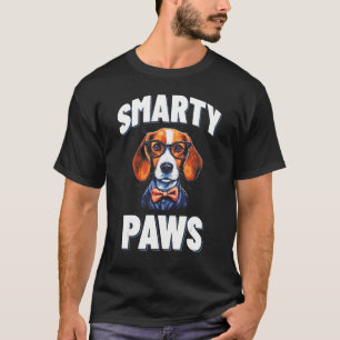 Camiseta Paws Inteligentes Perro Beagle Con Gafas
