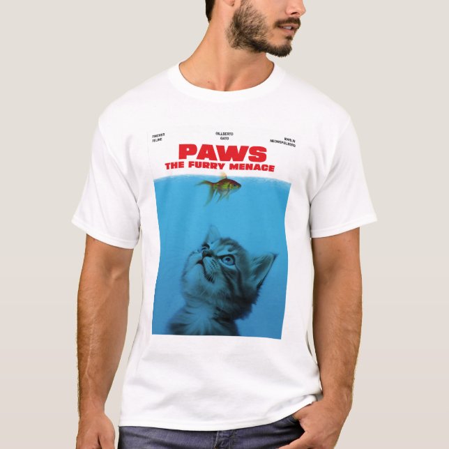 Camiseta 'PAWS: La amenaza furtiva', parodia de película (Anverso)