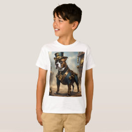 Camiseta Paws mecánicos: Steampunk Staffordshire Terrier