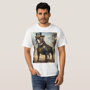 Camiseta Paws mecánicos: Steampunk Staffordshire Terrier