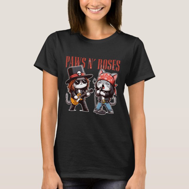Camiseta Paws N' Rosas (Anverso)