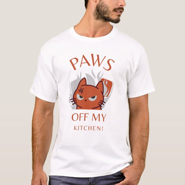 Camiseta Paws Off My Kitchen! - Cat Pickleball (Anverso)