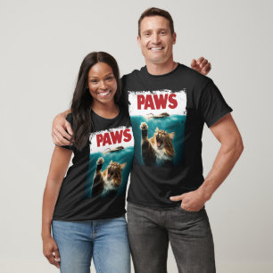 Camiseta PAWS Parodia el ratón del gato, un gato cómico per