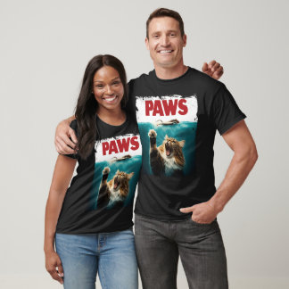 Camiseta PAWS Parodia el ratón del gato, un gato cómico per
