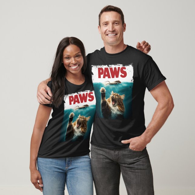 Camiseta PAWS Parodia el ratón del gato, un gato cómico per (Unisexo)