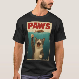 Camiseta PAWS Parodia el ratón del gato, un gato cómico per