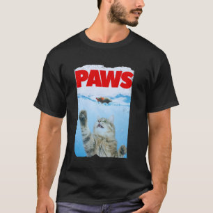 Camiseta Paws parodian a un gato persiguiendo a un ratón as