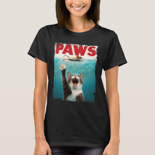 Camiseta Paws Parodian el ratón del gato Un gato cómico per