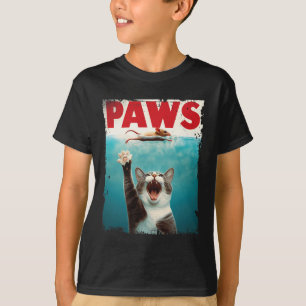 Camiseta Paws Parodian el ratón del gato Un gato cómico per