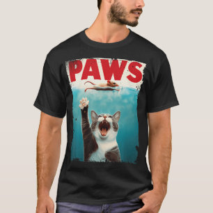 Camiseta Paws Parodian el ratón del gato Un gato cómico per