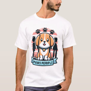 Camiseta Paws Pefople Perro gracioso e igualdad humana