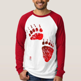 Camiseta Paws Red Bear Paws (Delantero y Atrás) - Tee de ma
