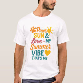 Camiseta Paws, Sun & Love – Summer Vibes for Pet Lovers