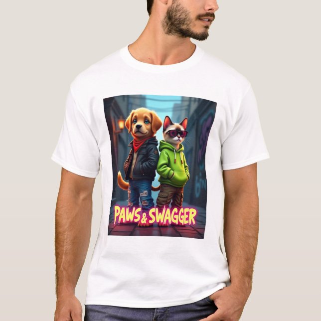 Camiseta Paws & Swagger™ Elegante ropa de Mascota Bebé (Anverso)