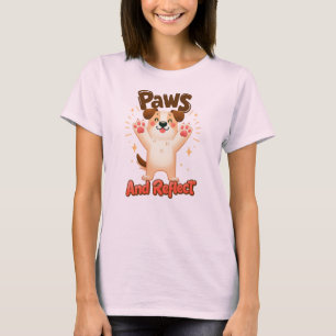Camiseta Paws Y Refleja Perro Cuto