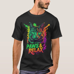 Camiseta Paws y Relax Cat