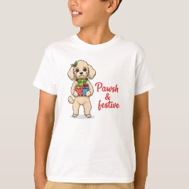 Camiseta Pawsh and Festive Dog Shirt, Fancy Christmas Dog