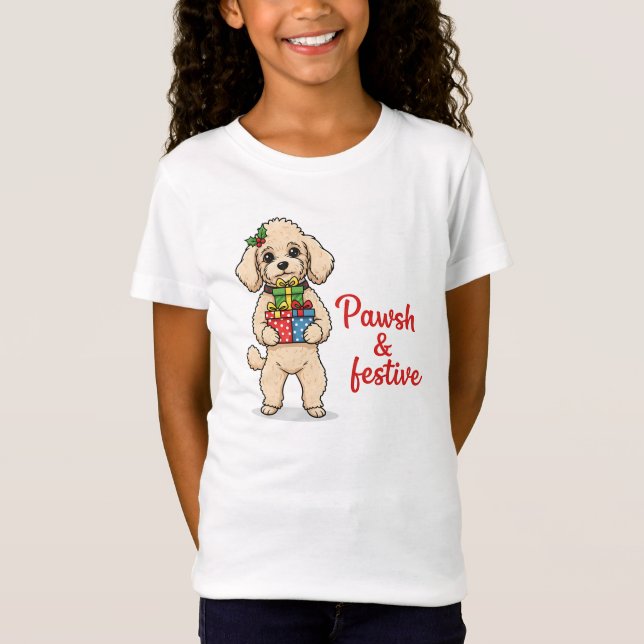 Camiseta Pawsh and Festive Dog Shirt, Fancy Christmas Dog  (Anverso)
