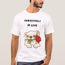Camiseta Pawsitivamente enamorado del perro gracioso