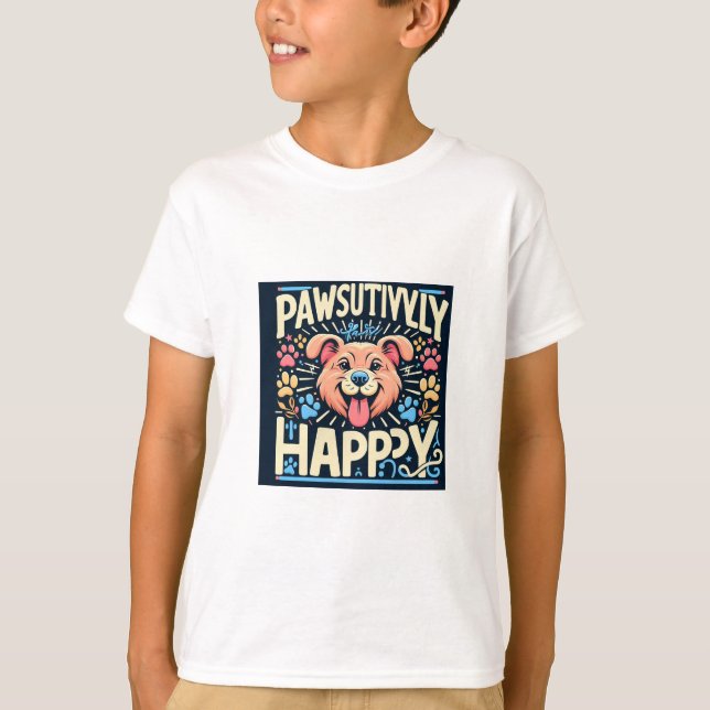 Camiseta Pawsitive Happy (Anverso)