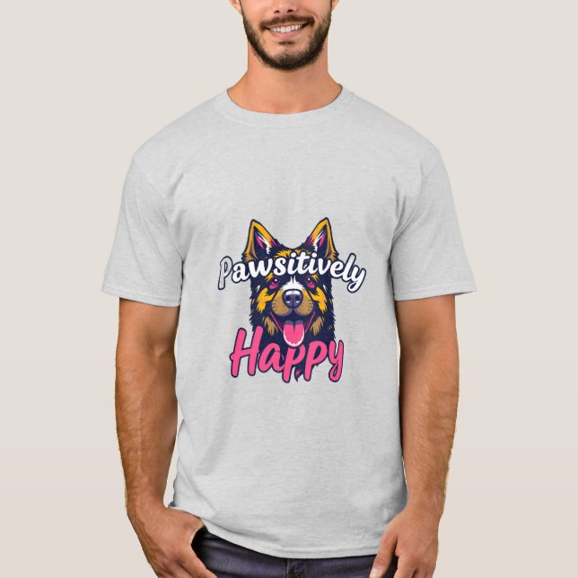 Camiseta Pawsitive Happy (Anverso)