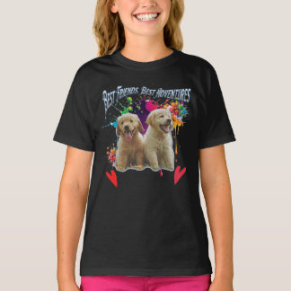 Camiseta Pawsitive Vibes Only: Two Pups, Endless Adventures